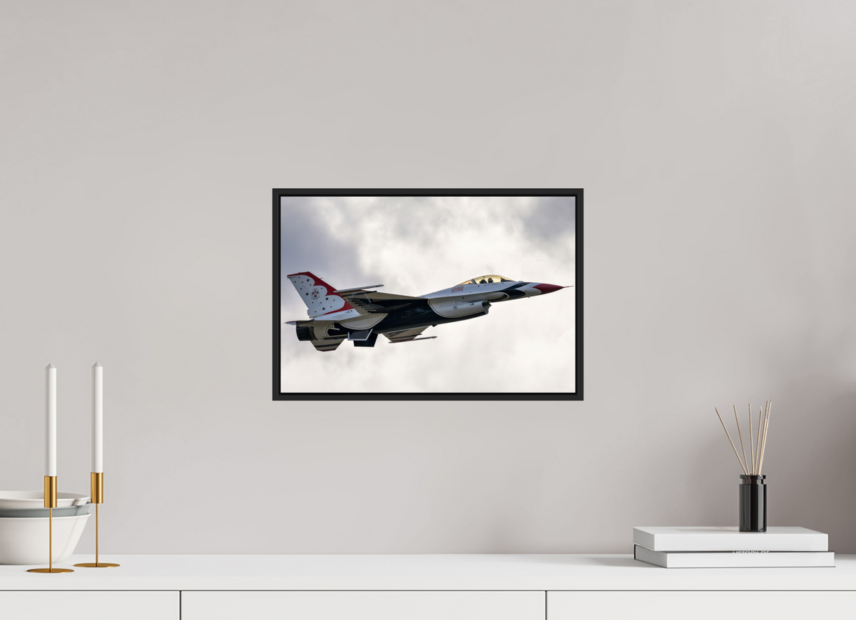 15 x 10″, Acrylic Glass Black matt .24" frame F16 Thunderbirds Photo 7 under acrylic glass with black frame
