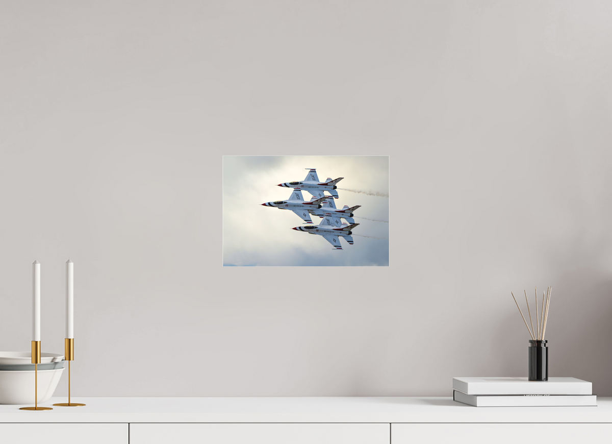 12 x 8″, Matte Acrylic Glass without frame F16 Thunderbirds Photo 1 under acrylicglass