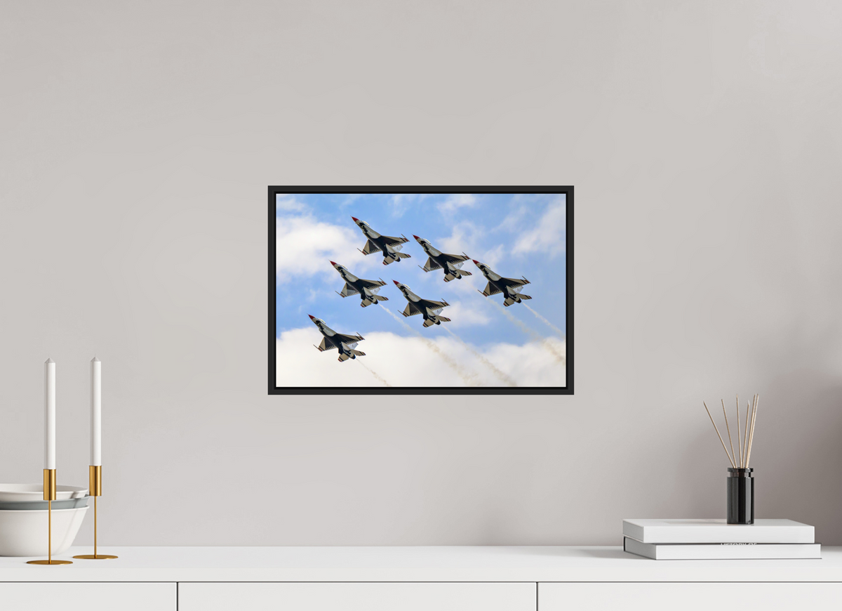 15 x 10″, Acrylic Glass Black matt .24" frame F16 Thunderbirds Photo 10 under acrylic glass with black frame