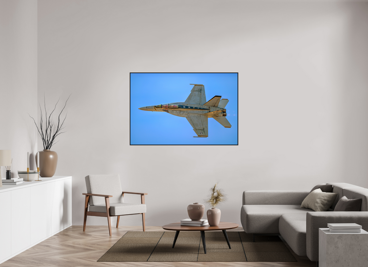 60 x 40″, Acrylic Glass Black matt .24" frame F18A Super Hornet Photo 4 under acrylic glass with black frame