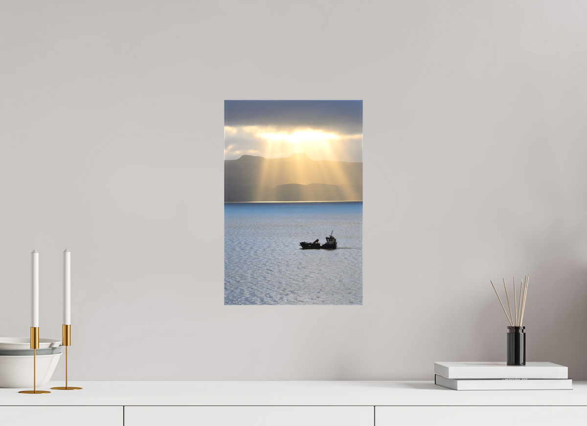 10 x 15″, Matte Canvas with wrapped edges - no frame Morning sunburst on Isle of Skye on Canvas