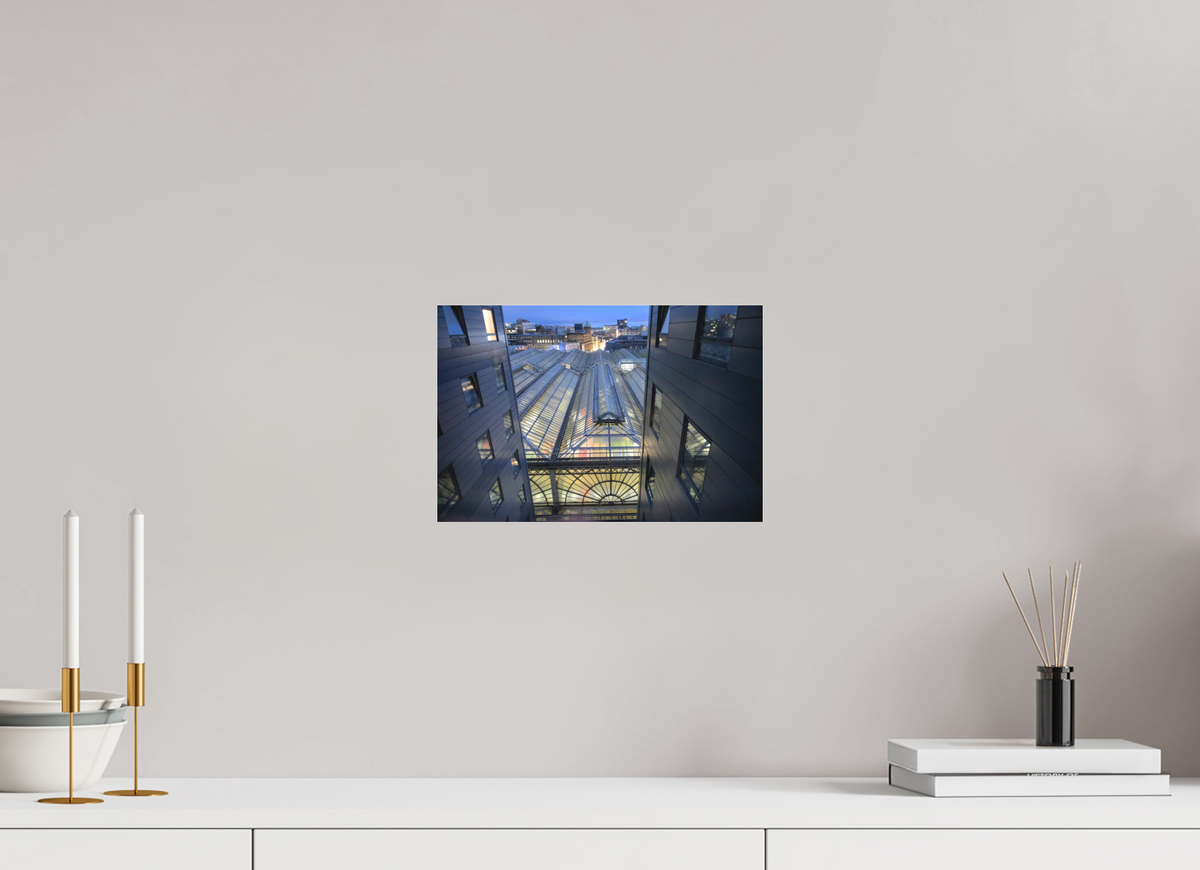 12 x 8″, Matte Acrylic Glass without frame Glasgow Centrail Railway Station at dawn on Matte Acrylic Glass without frame