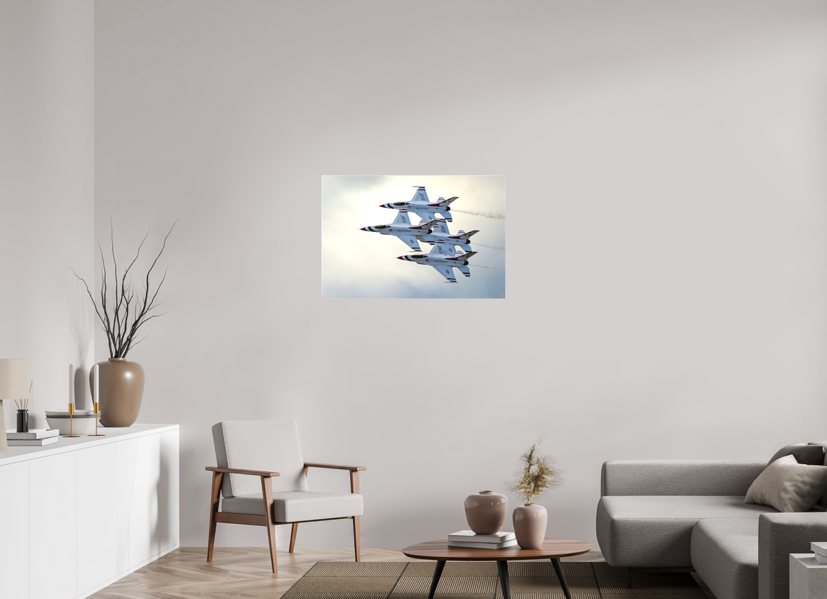 36 x 24″, Matte Canvas with wrapped edges - no frame F16 Thunderbirds Photo 1 on canvas
