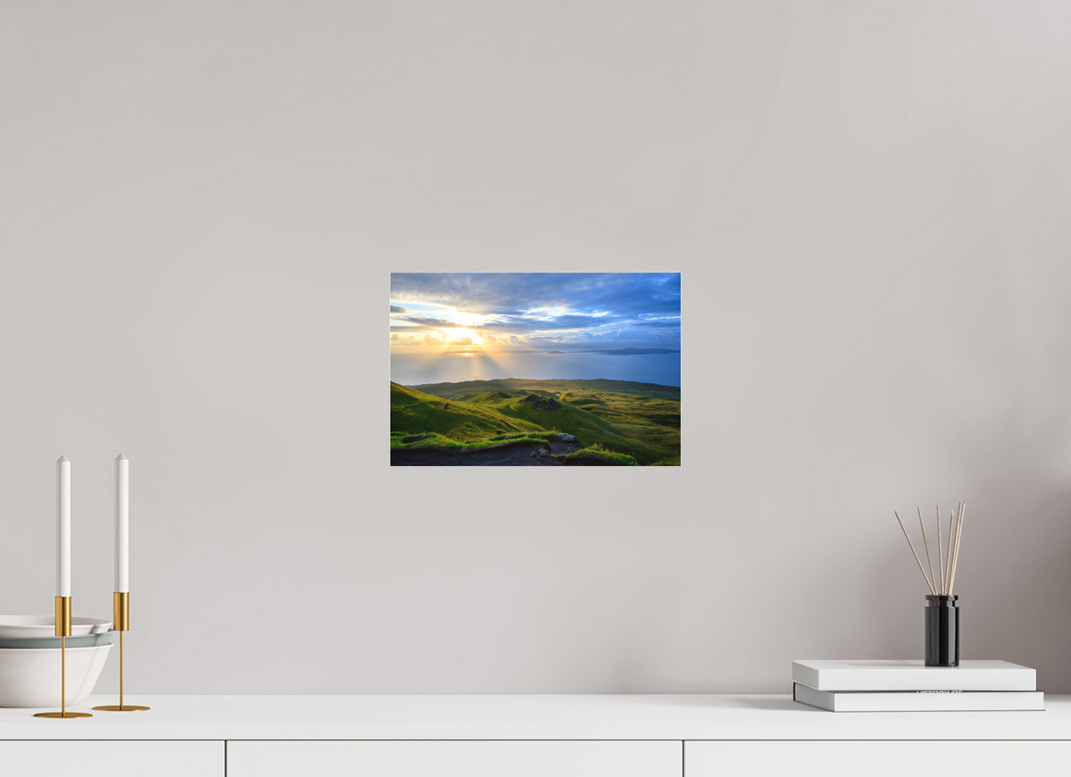 12 x 8″, Matte Acrylic Glass without frame Sunrise over the Sound of Raasay on Matte Acrylic Glass without frame