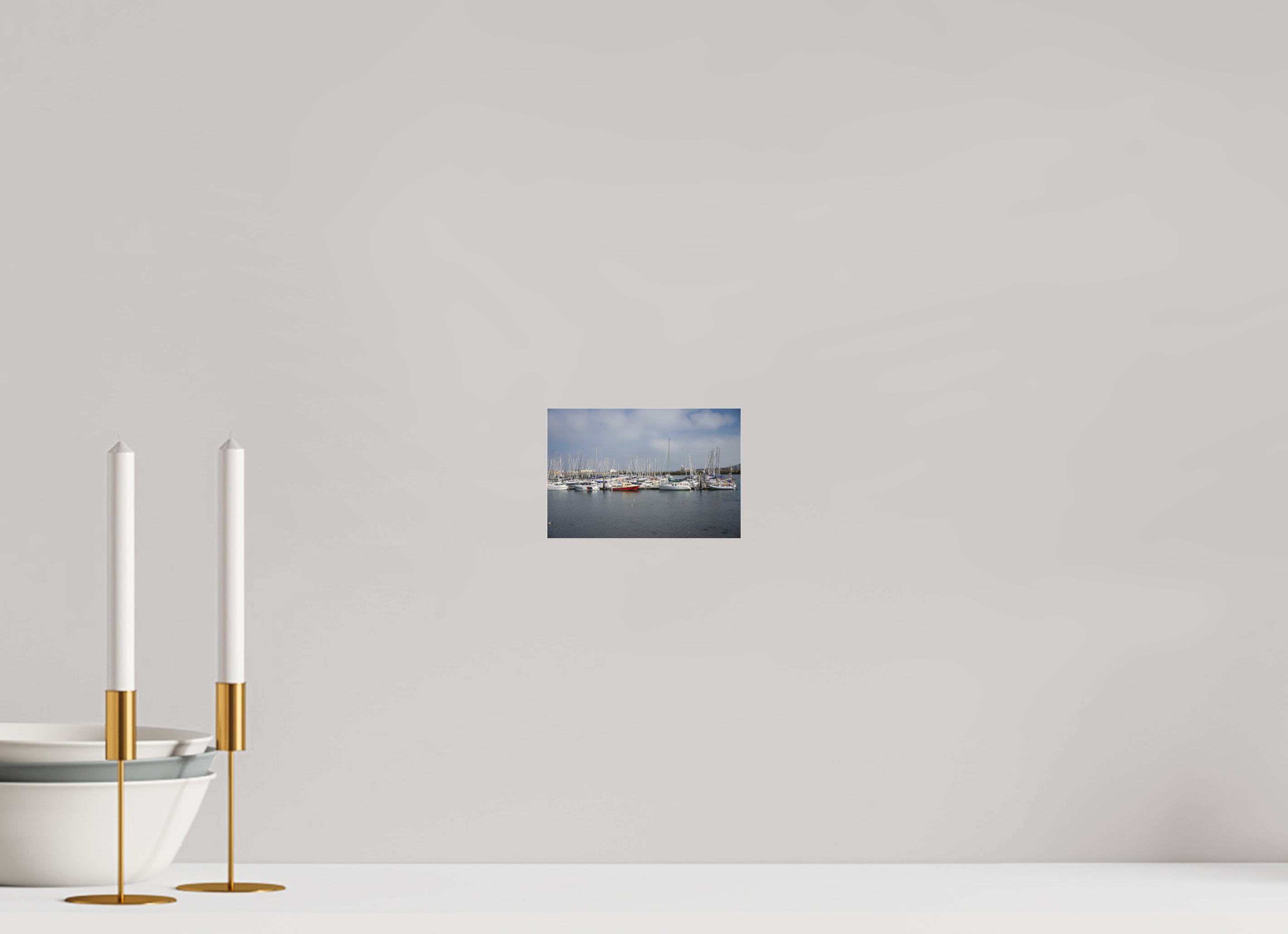 6 x 4″, Matte Acrylic Glass without frame Sailing vessels in Howth Harbour under acrylic glass