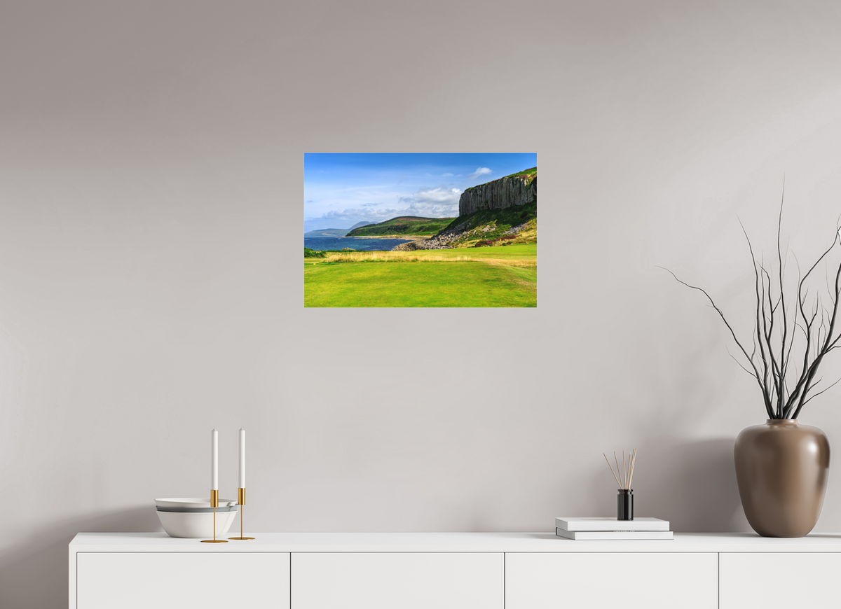 24 x 16″, Matte Acrylic Glass without frame Cliff view from the Shiskine golf course on Matte Acrylic Glass without frame