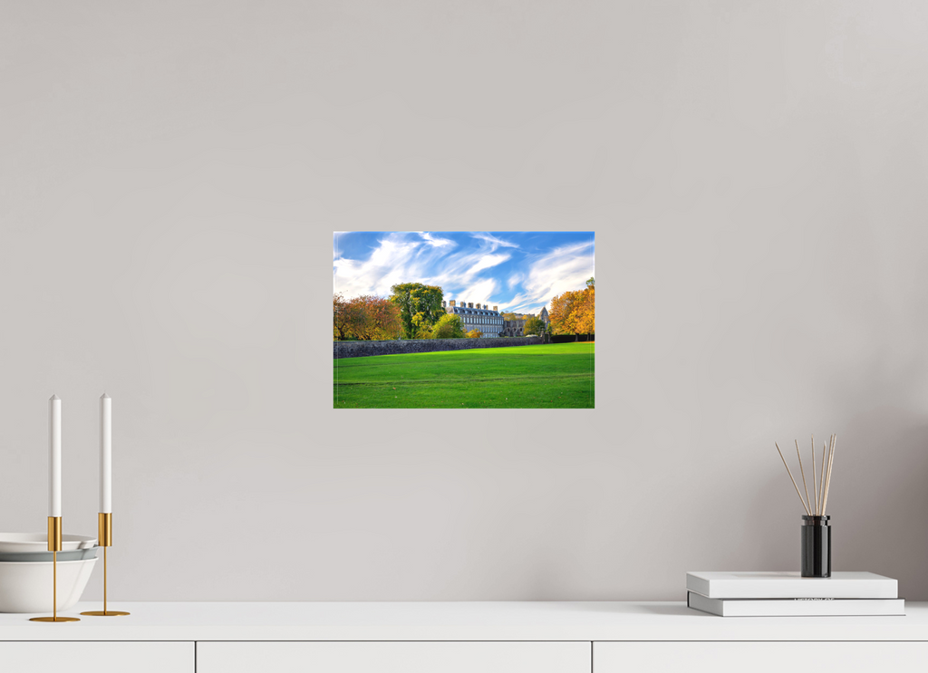 12 x 8″, Matte Canvas with wrapped edges - no frame Holyrood Palace at sunset on canvas