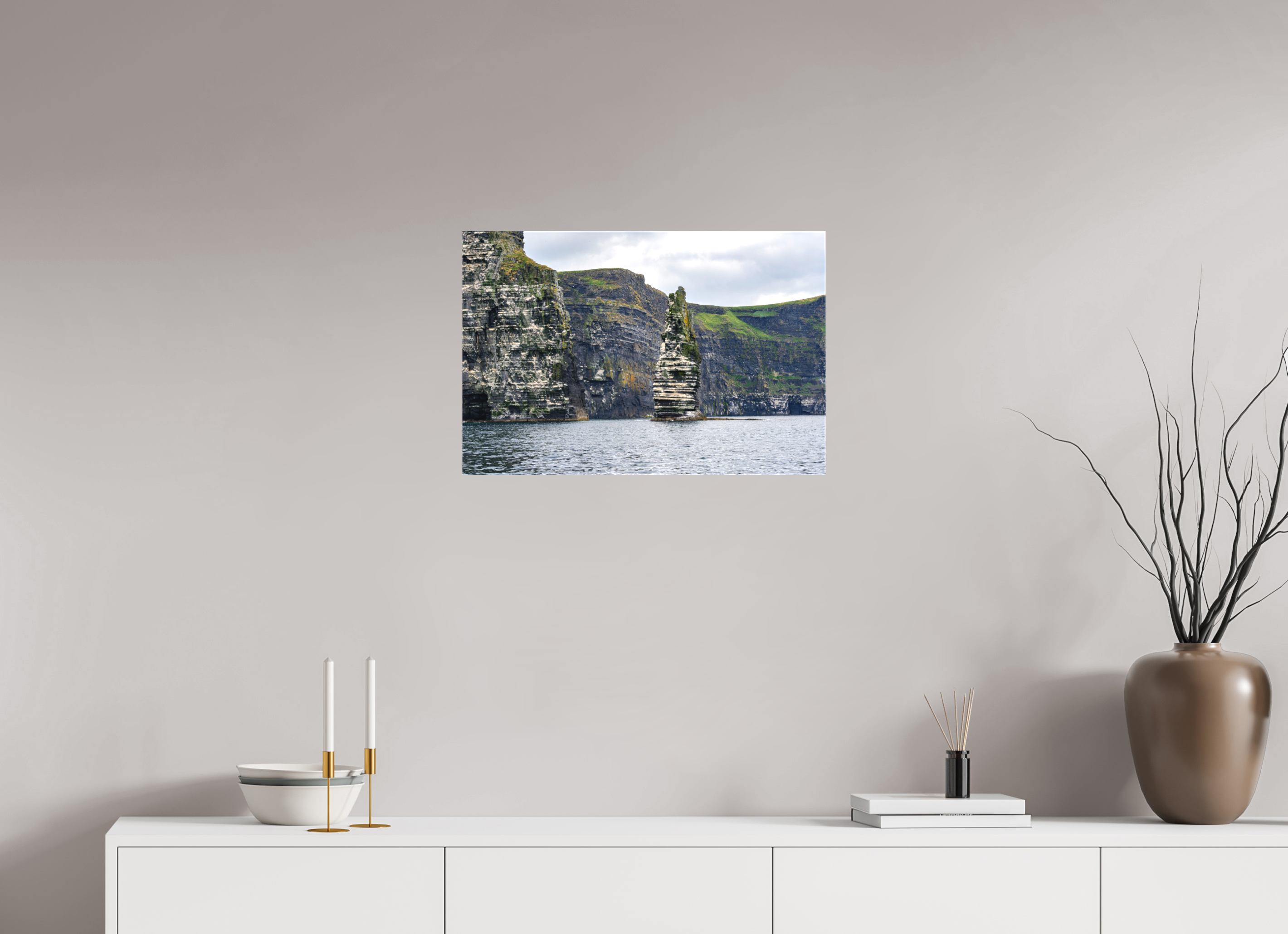 24 x 16″, Matte Canvas with wrapped edges - no frame Cliffs of Mohre on canvas