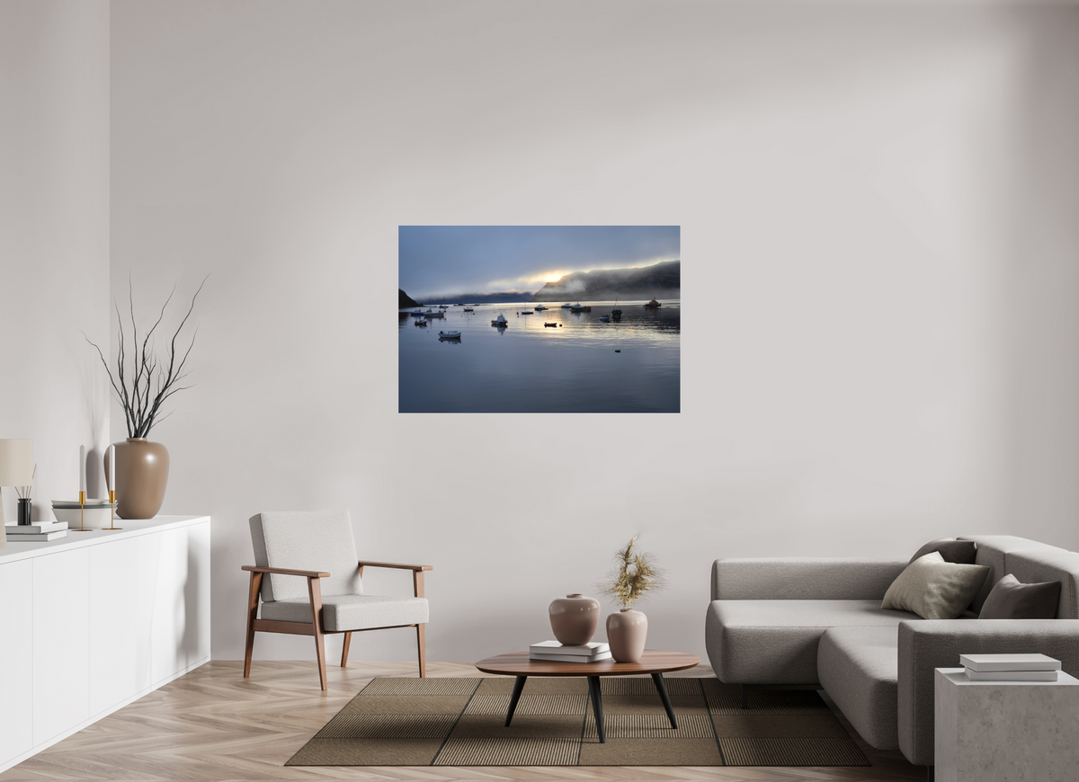 54 x 36″, Matte Acrylic Glass without frame Portree Harbor at sunrise on Matte Acrylic Glass without frame