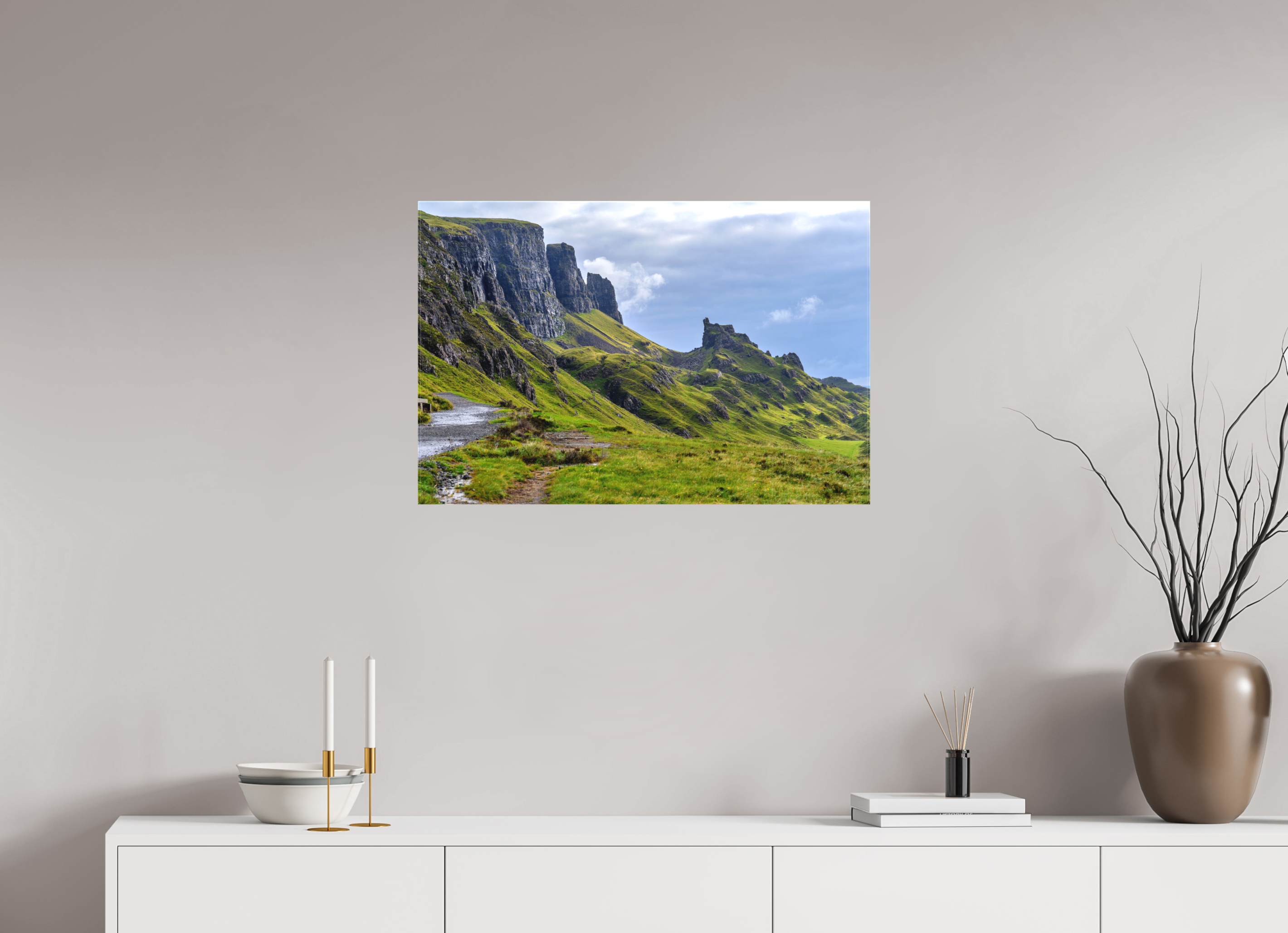 30 x 20″, Matte Canvas with wrapped edges - no frame The Quiraing on the Isle of Skye on canvas