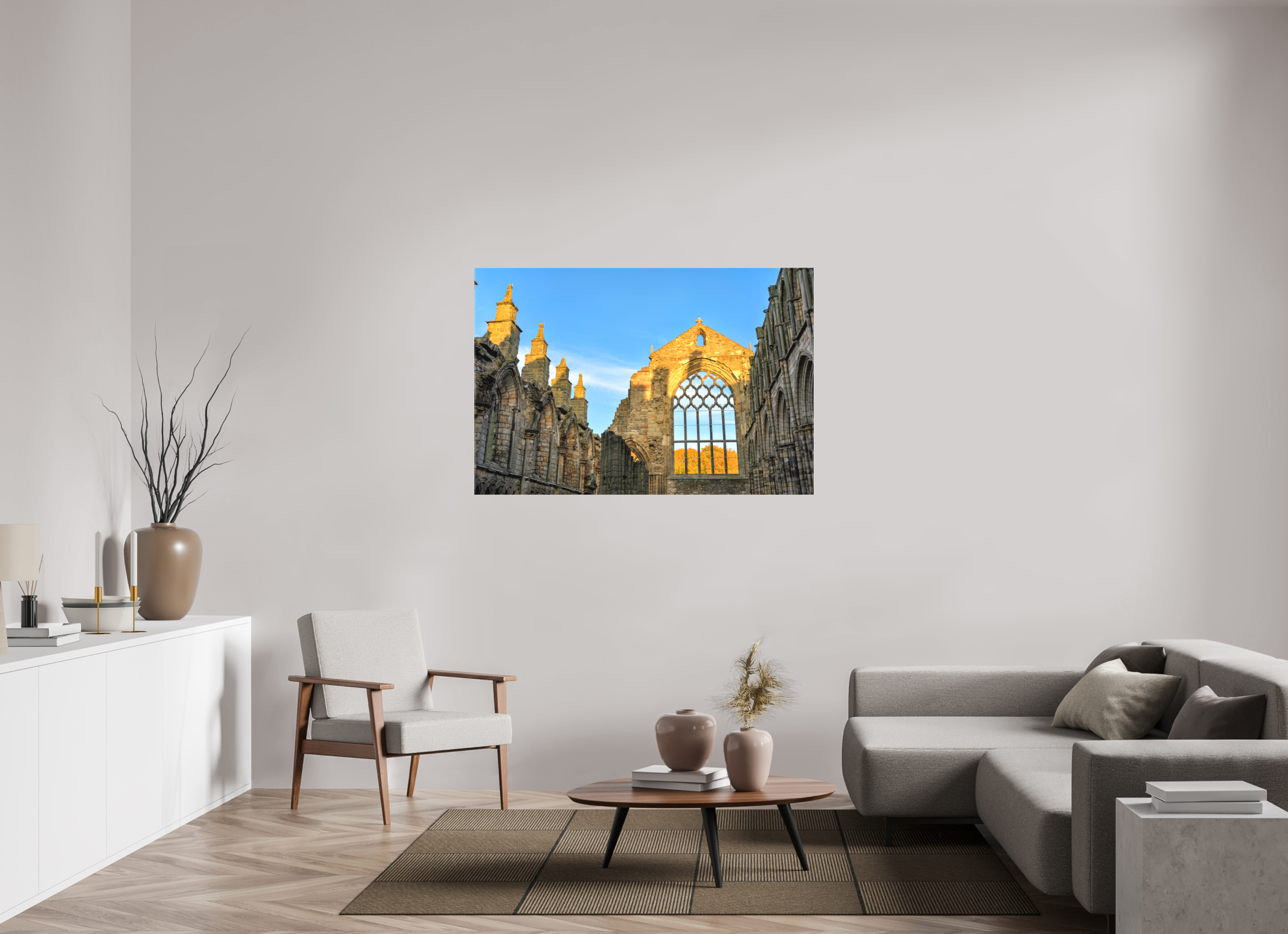 54 x 36″, Matte Canvas with wrapped edges - no frame Holyrood Abbey at Sunset on canvas
