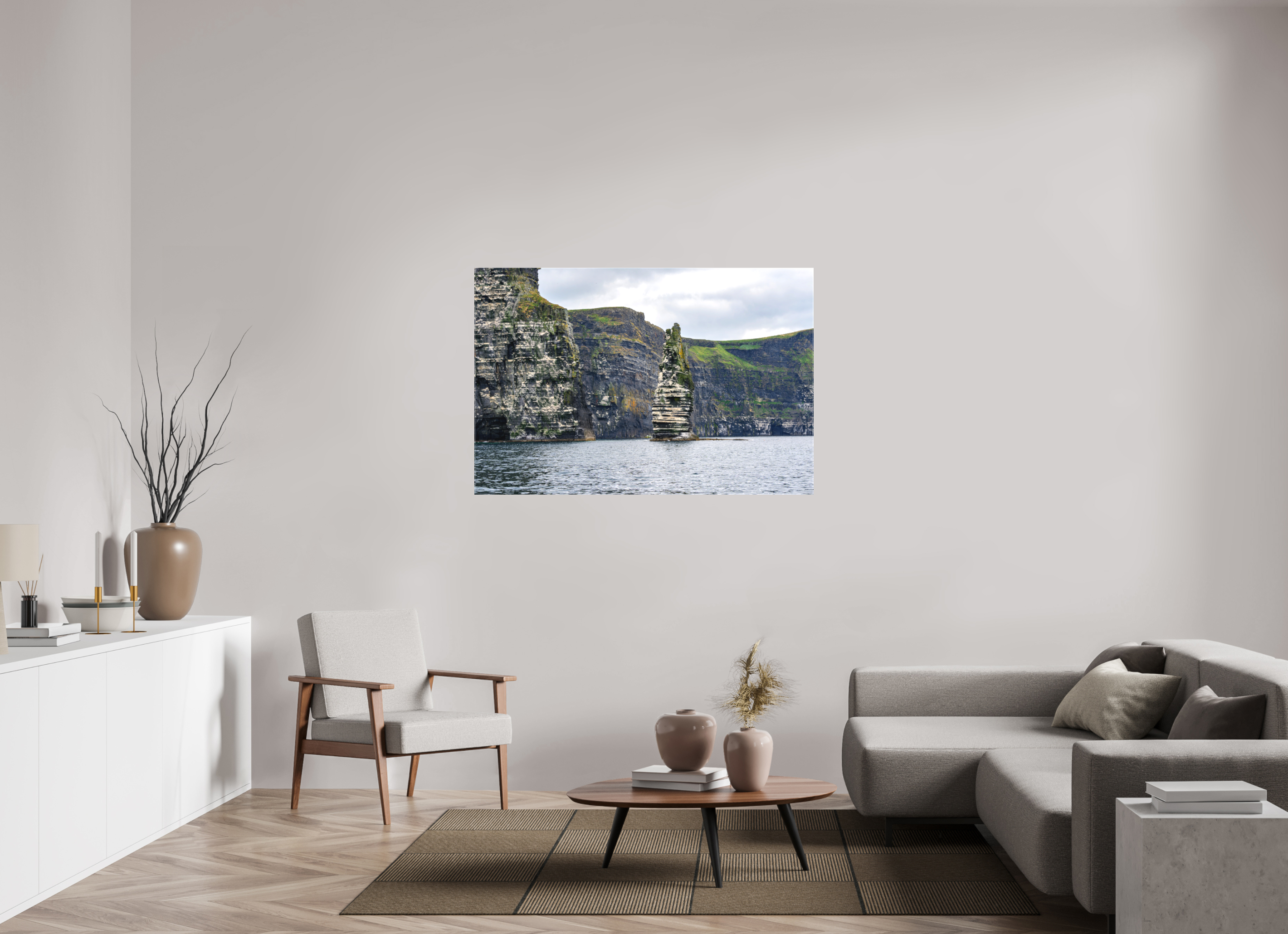 54 x 36″, Matte Canvas with wrapped edges - no frame Cliffs of Mohre on canvas