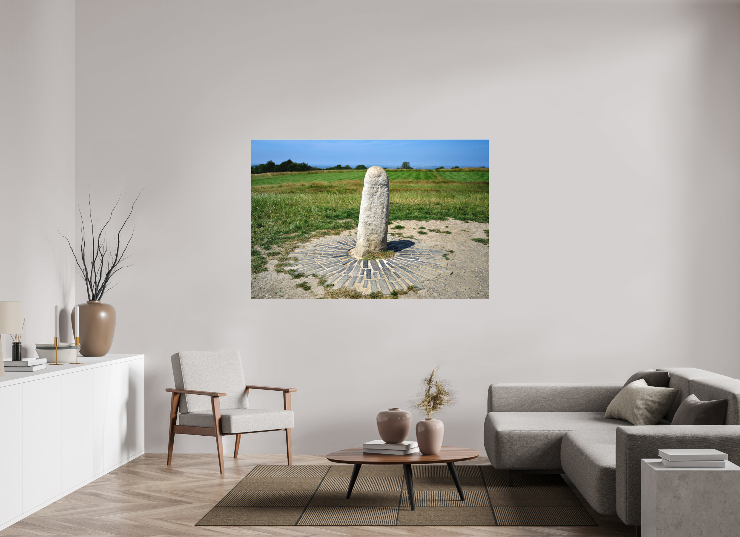 66 x 44″, Matte Canvas with wrapped edges - no frame The Lia Fáil at the Hill Of Tara