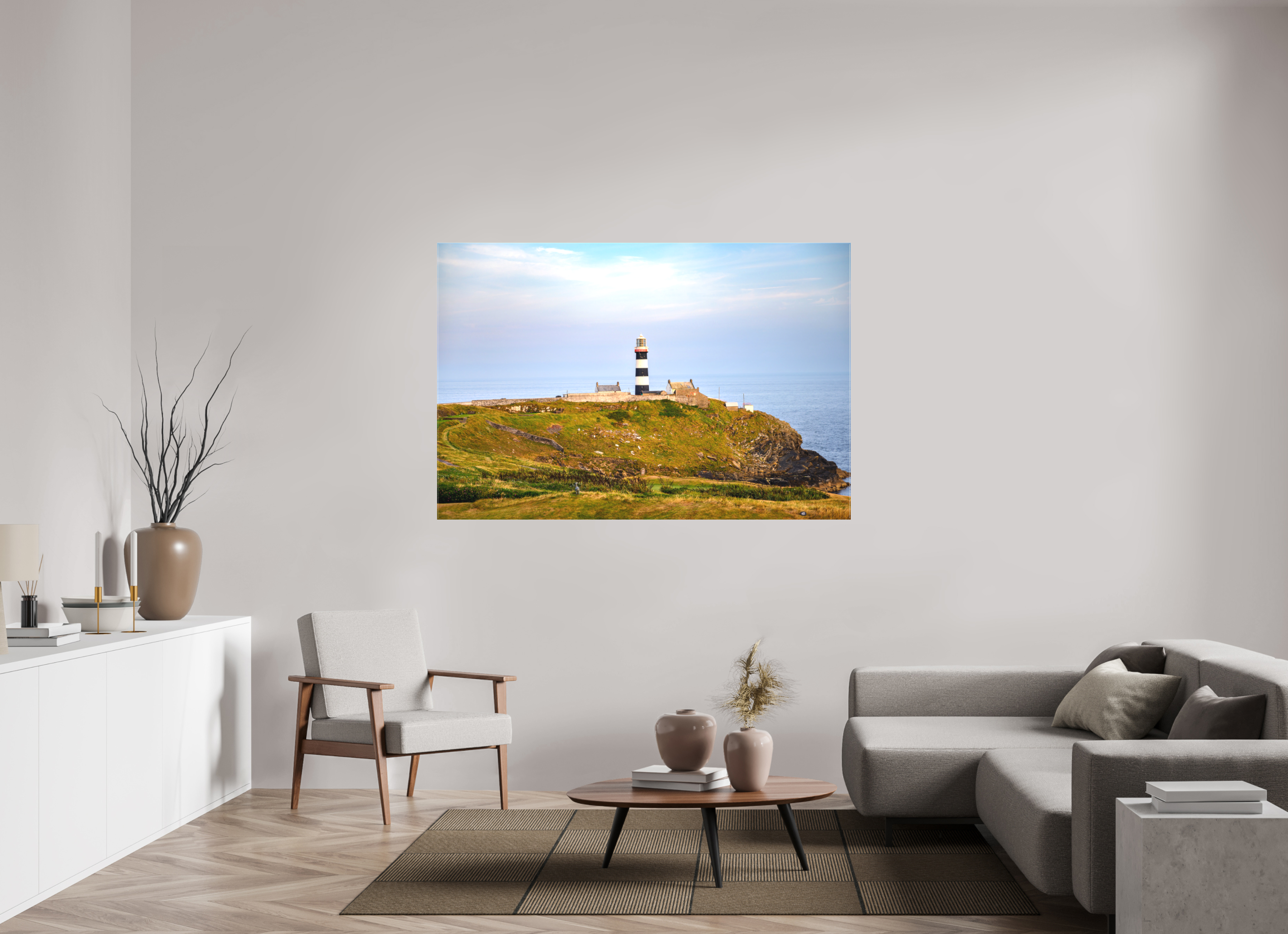 66 x 44″, Matte Canvas with wrapped edges - no frame Old Head Lighthouse at sunset on canvas