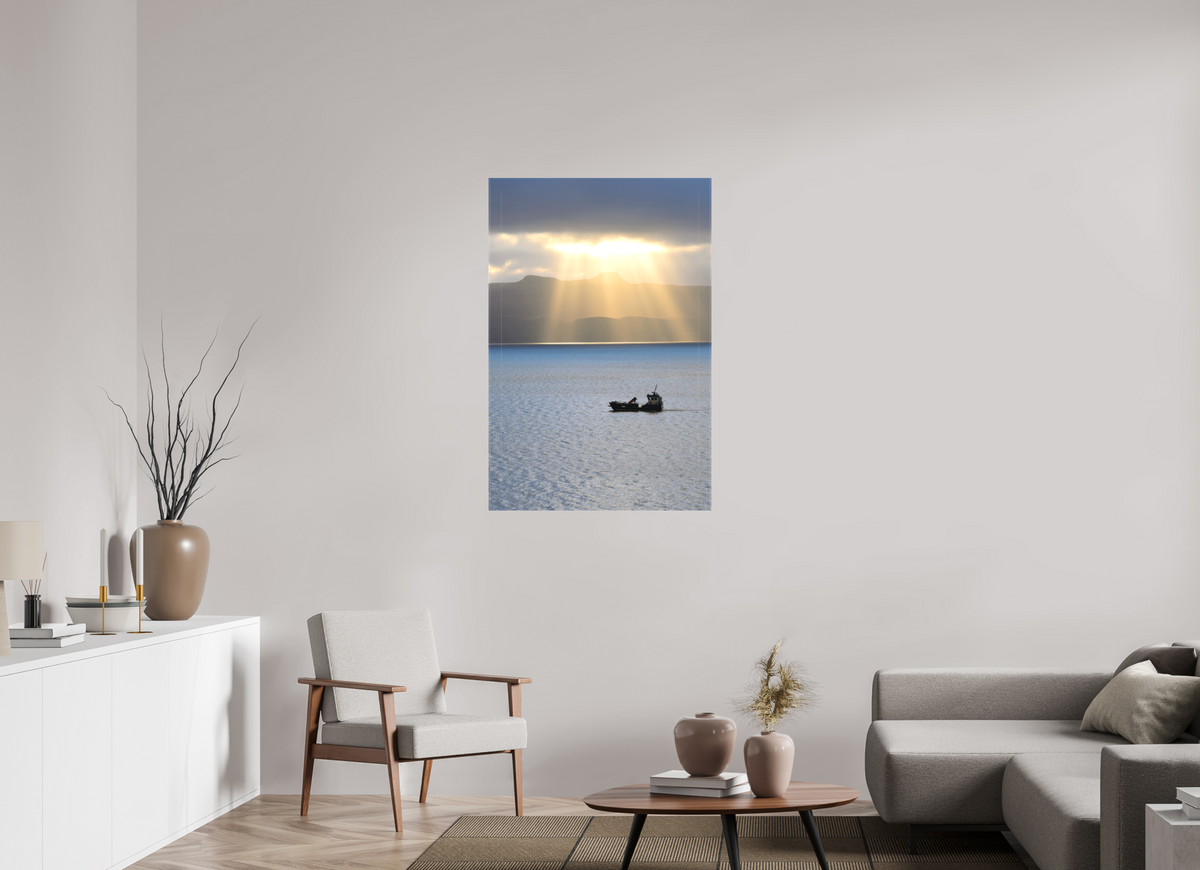 30 x 45″, Matte Canvas with wrapped edges - no frame Morning sunburst on Isle of Skye on Canvas