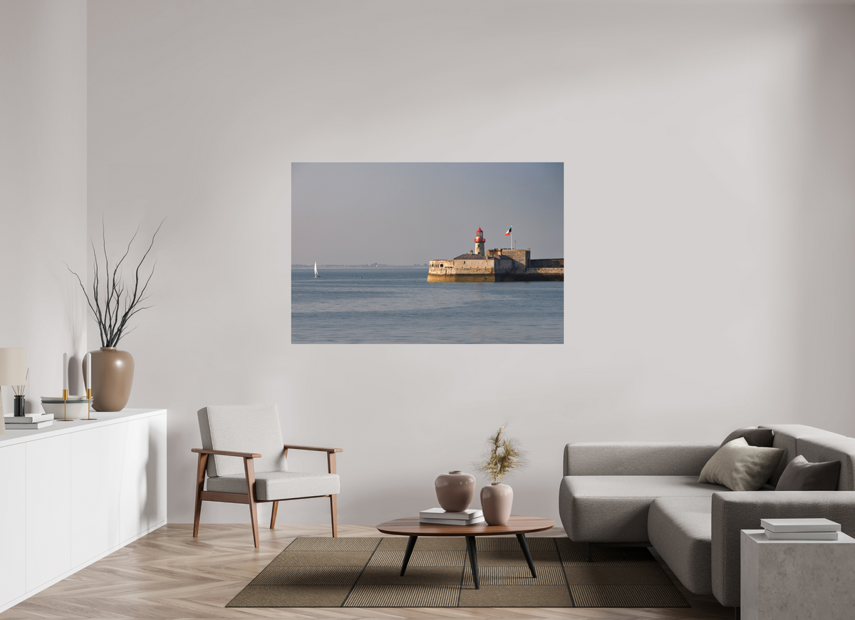 66 x 44″, Matte Acrylic Glass without frame Dun Laoghaire Lighthouse at sunset under acrylic glass