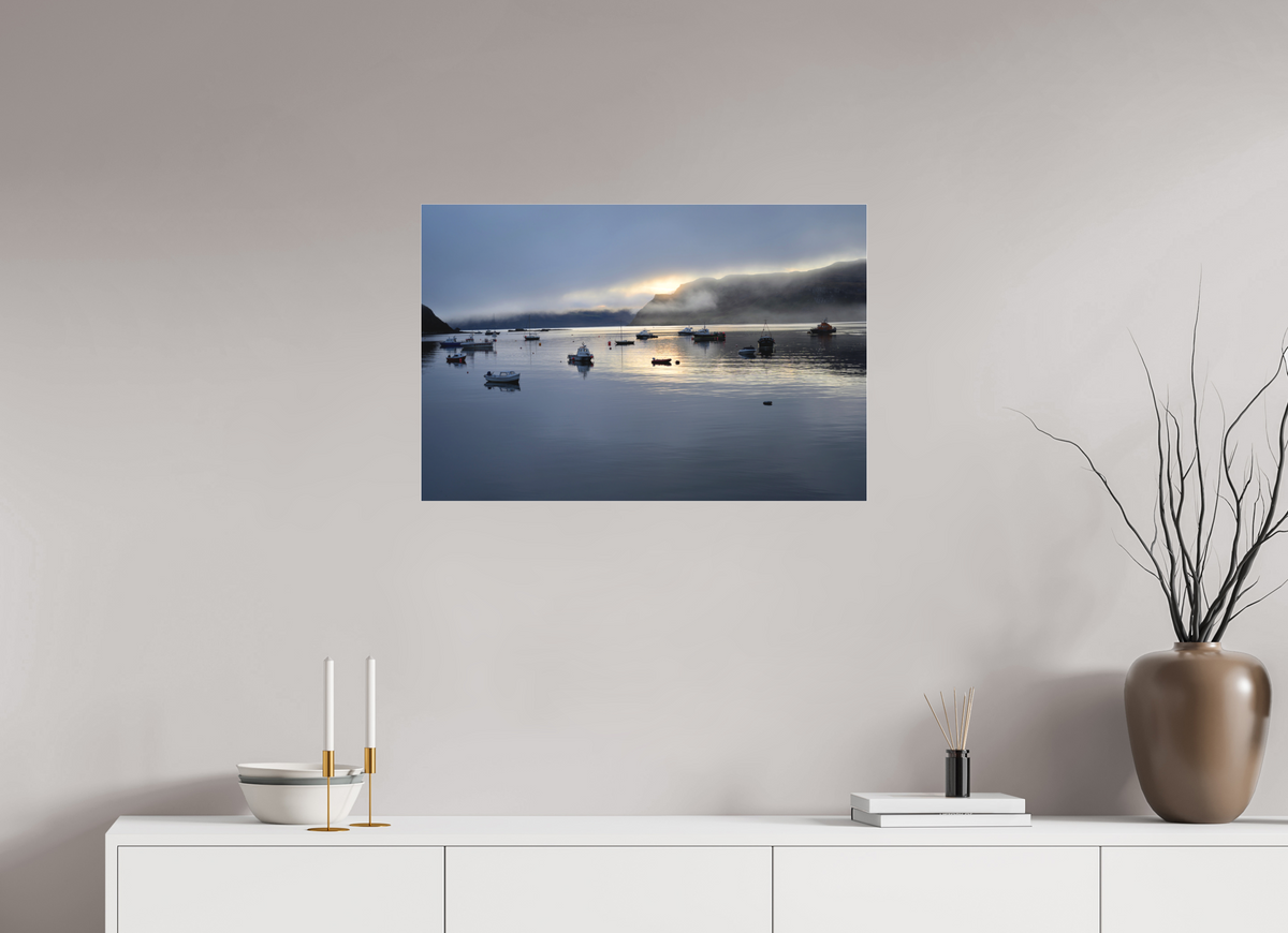 30 x 20″, Matte Acrylic Glass without frame Portree Harbor at sunrise on Matte Acrylic Glass without frame