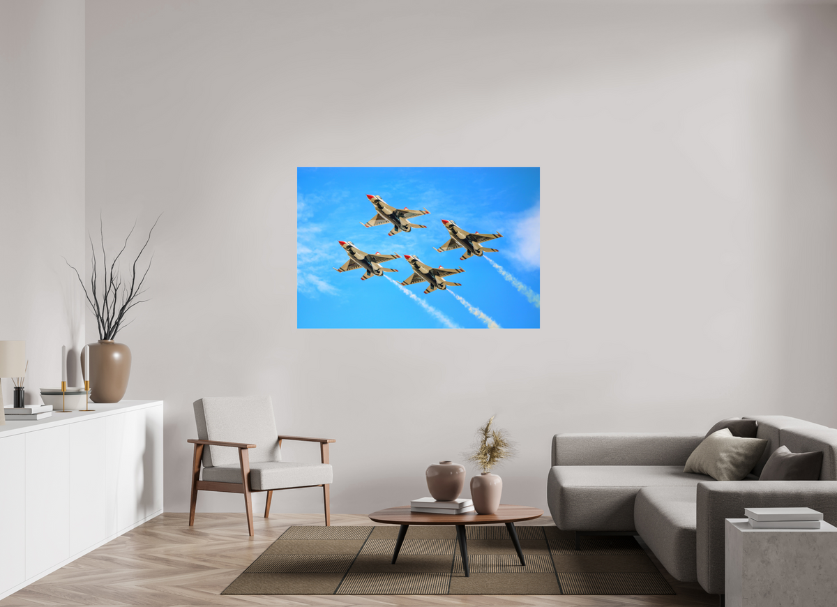 60 x 40″, Matte Acrylic Glass without frame F16 Thunderbirds Photo 2 under acrylic glass
