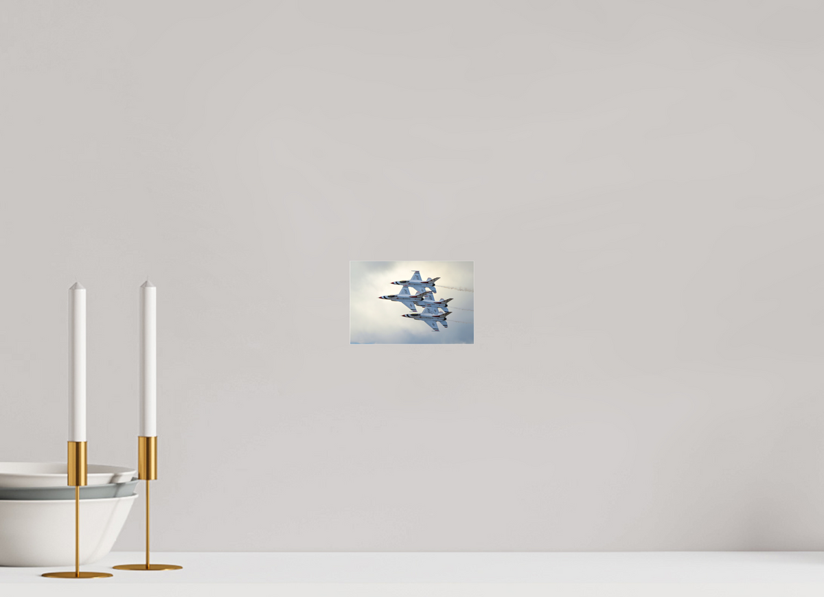 6 x 4″, Matte Acrylic Glass without frame US Airforce Thunderbirds Photo 1 under acrylic glass