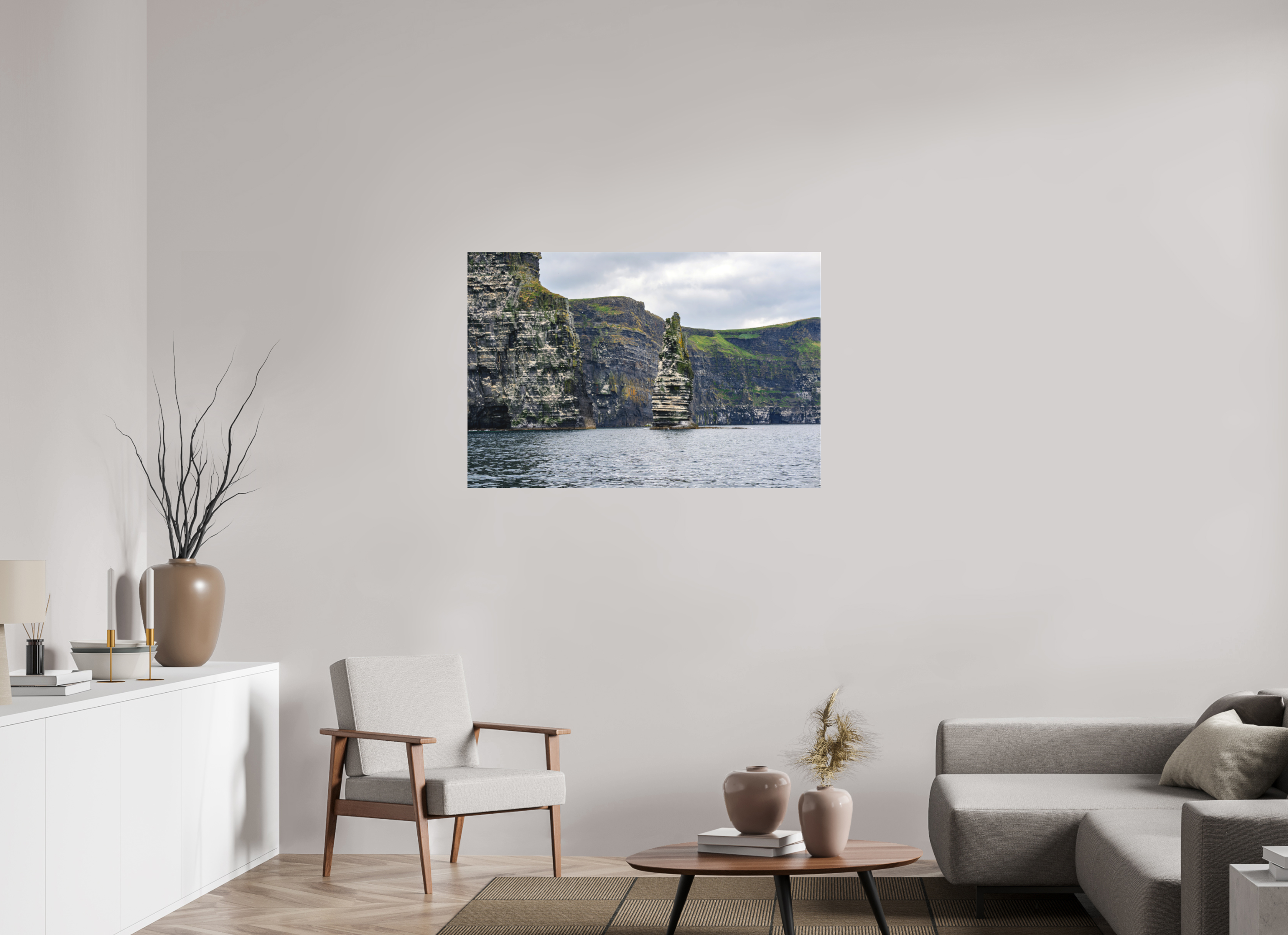 45 x 30″, Matte Acrylic Glass without frame Cliffs of Mohre under acrylic glass
