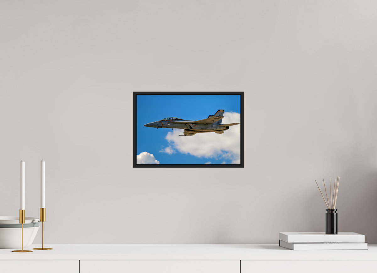 12 x 8″, Acrylic Glass Black matt .24" frame F18A Super Hornet Photo 3 under acrylic glass with black frame