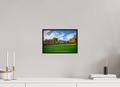 12 x 8″, Acrylic Glass Black matt .24" frame Holyrood Palace on a bright sunny day under acrylic glass with black frame