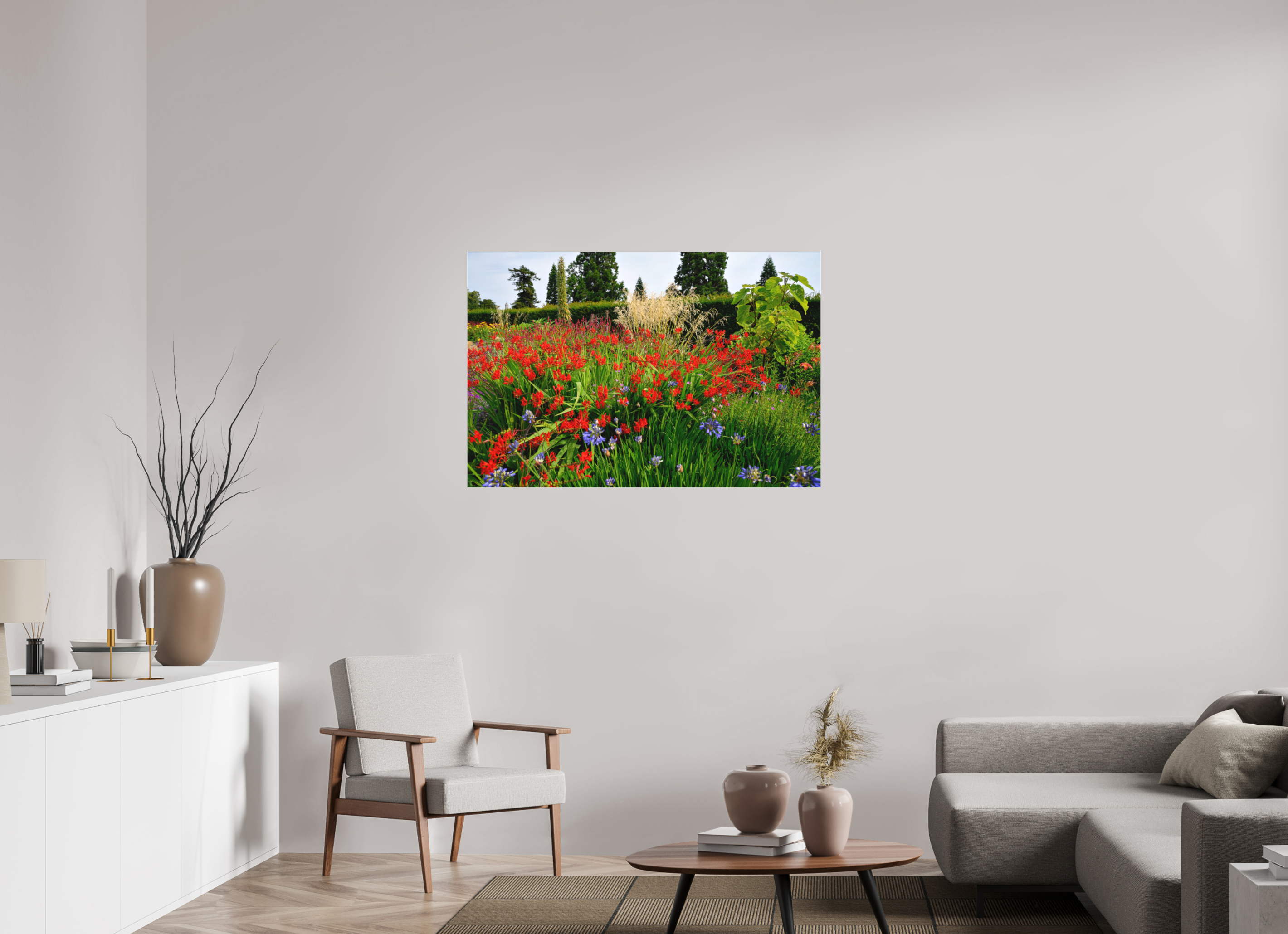 45 x 30″, Matte Acrylic Glass without frame Powerscourt Gardens B under acrylic glass