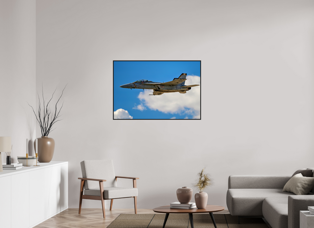 45 x 30″, Acrylic Glass Black matt .24" frame F18A Super Hornet Photo 3 under acrylic glass with black frame