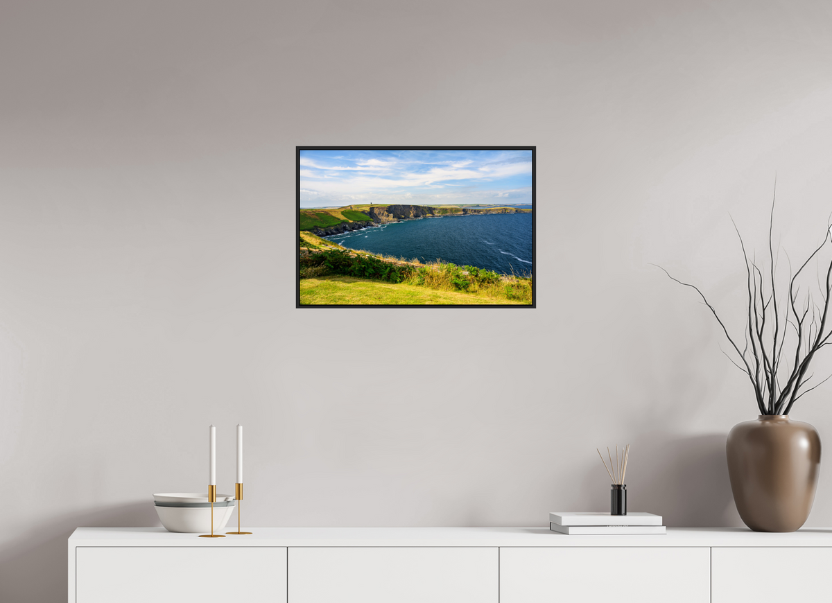 24 x 16″, Acrylic Glass Black matt .24" frame Holeopen Bay East under acrylic glass in black frame