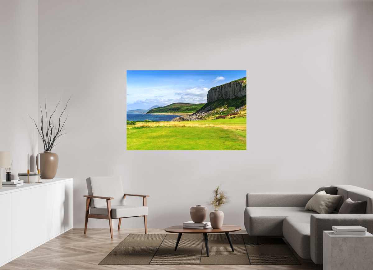 66 x 44″, Matte Canvas with wrapped edges - no frame Cliff view from the Shiskine Golf Course on canvas