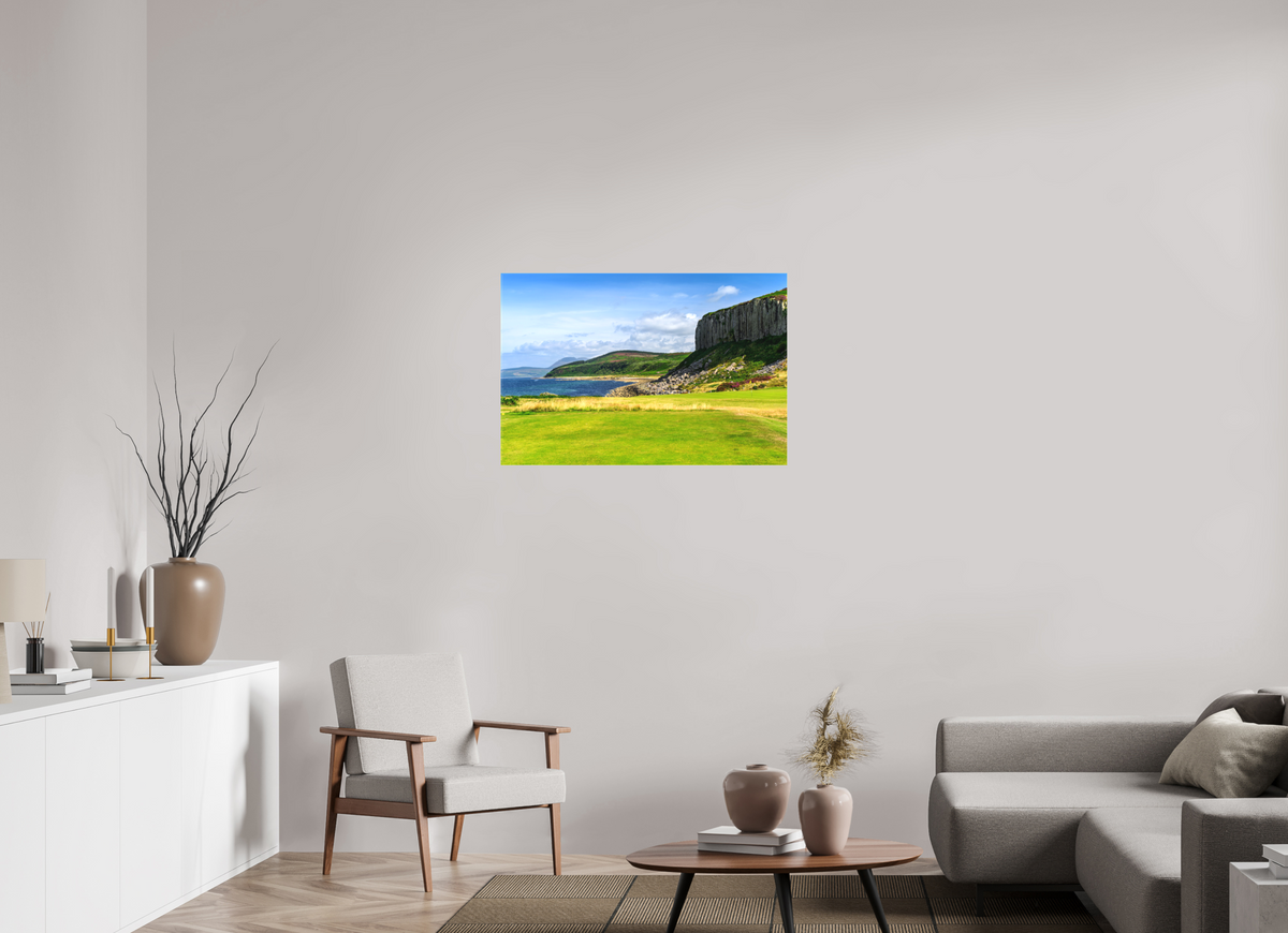 36 x 24″, Matte Canvas with wrapped edges - no frame Cliff view from the Shiskine Golf Course on canvas