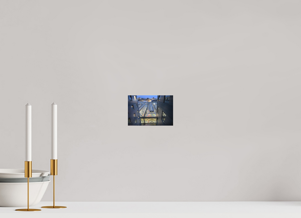 6 x 4″, Matte Acrylic Glass without frame Glasgow Centrail Railway Station at dawn on Matte Acrylic Glass without frame