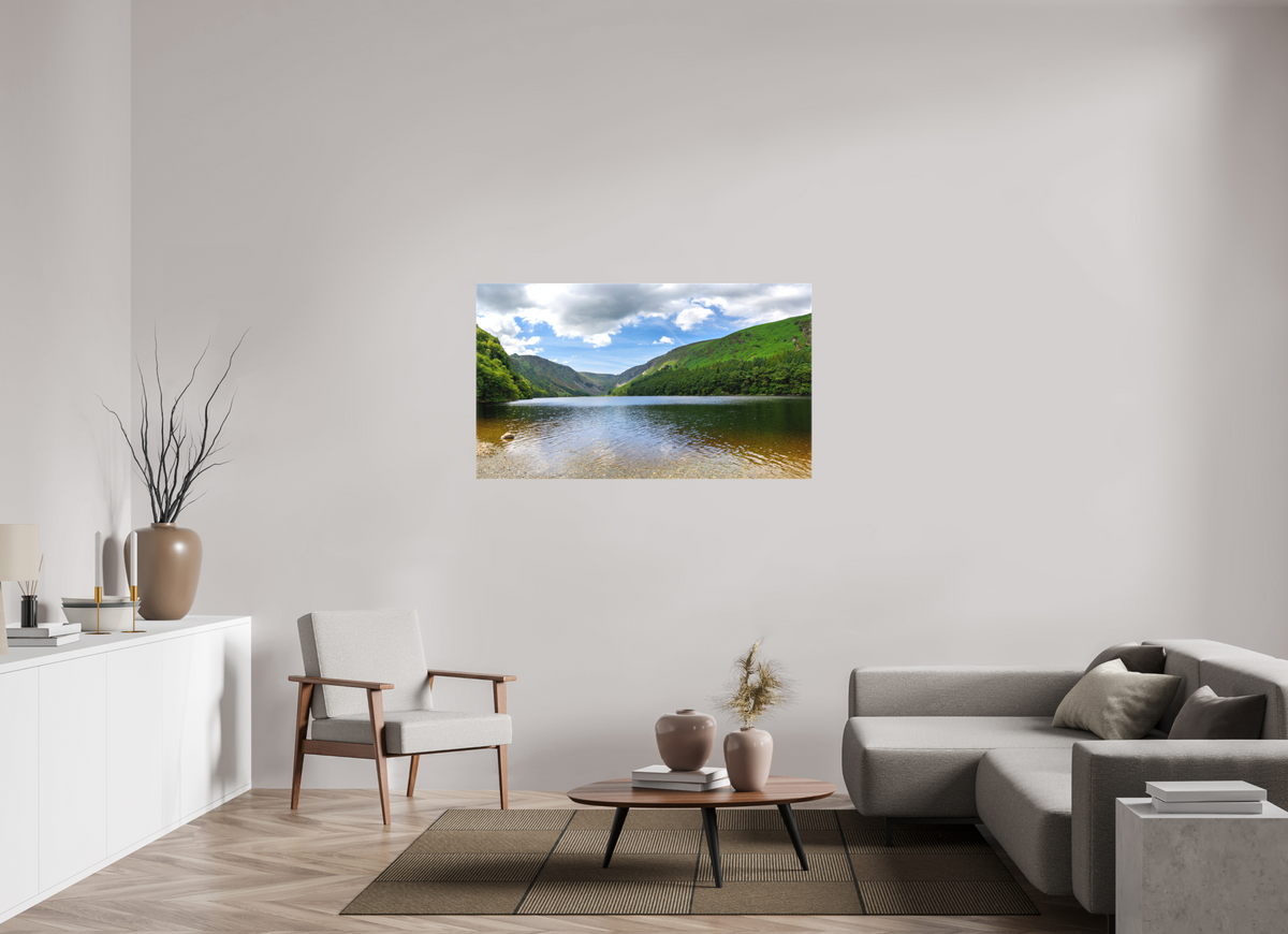 53.4 x 31″, Matte Canvas with wrapped edges - no frame Upper Lake at Glendalough on canvas