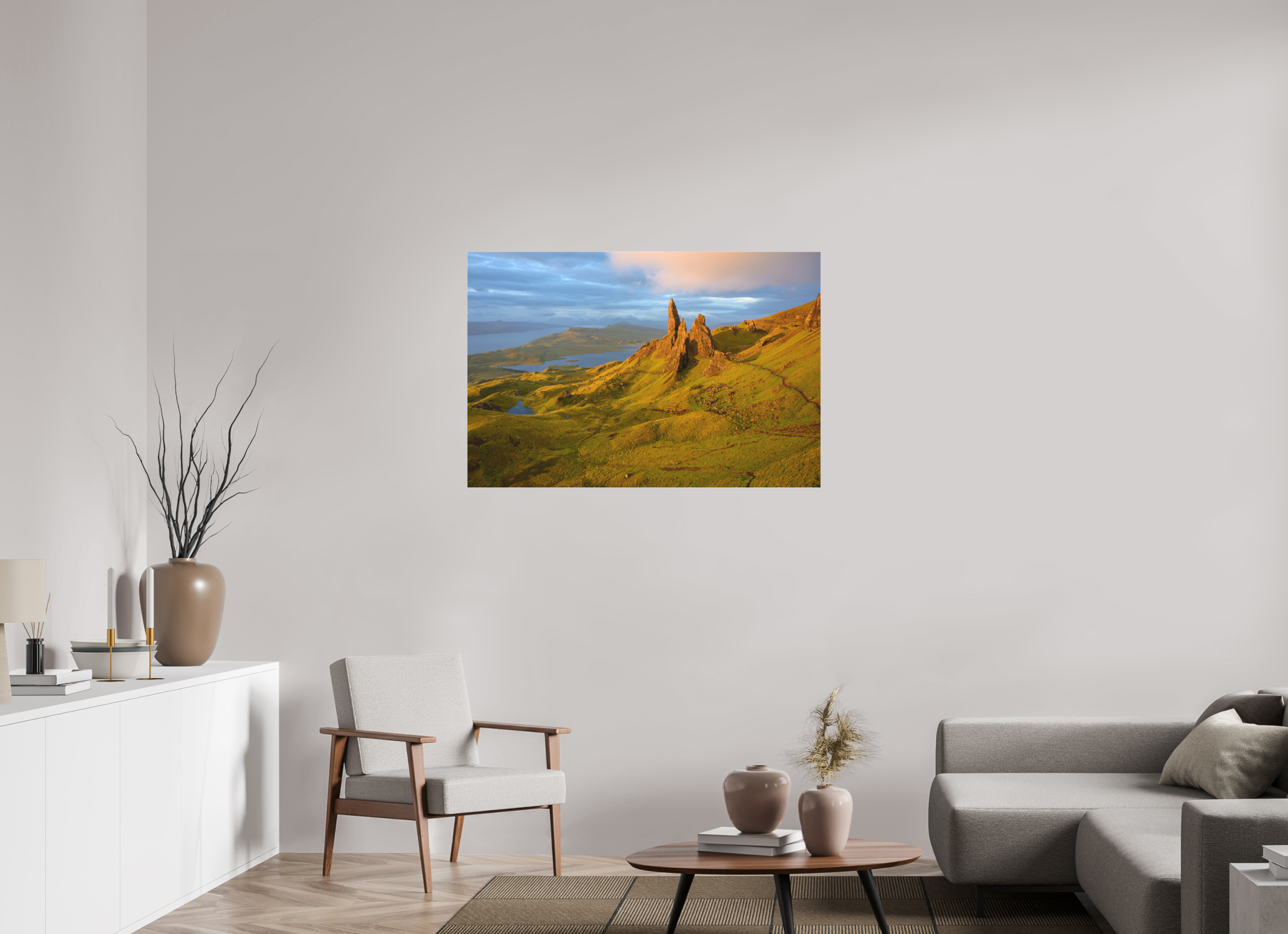 45 x 30″, Matte Acrylic Glass without frame Old Man of Storr on Matte Acrylic Glass without frame