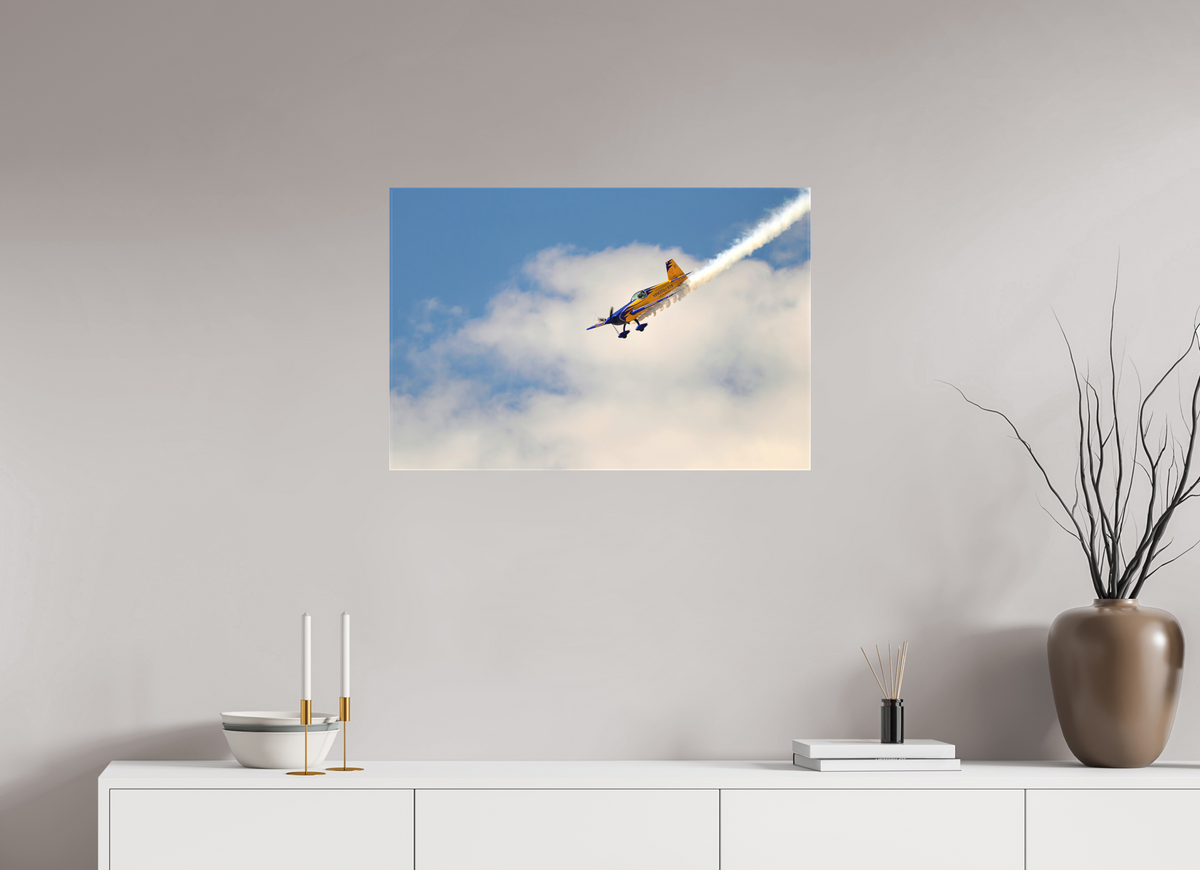 30 x 20″, Matte Canvas with wrapped edges - no frame Bob Freeman in his "Extra 330S" on canvas
