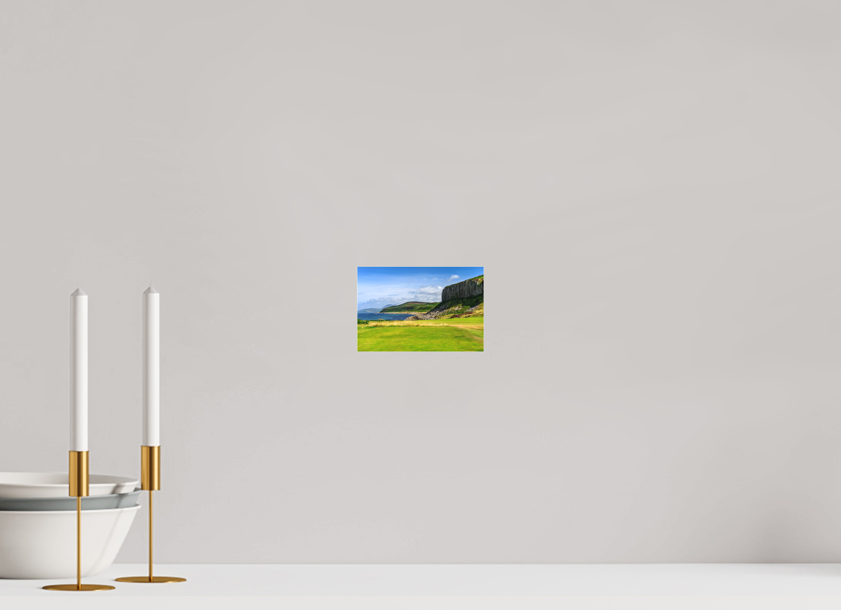 6 x 4″, Matte Acrylic Glass without frame Cliff view from the Shiskine golf course on Matte Acrylic Glass without frame