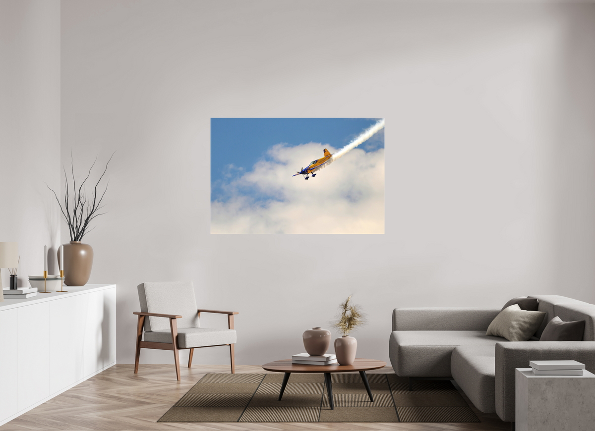60 x 40″, Matte Canvas with wrapped edges - no frame Bob Freeman in his "Extra 330S" on canvas