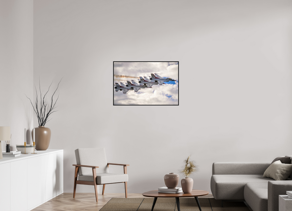 36 x 24″, Acrylic Glass Black matt .24" frame F16 Thunderbirds Photo 8 under acrylic glass with black frame