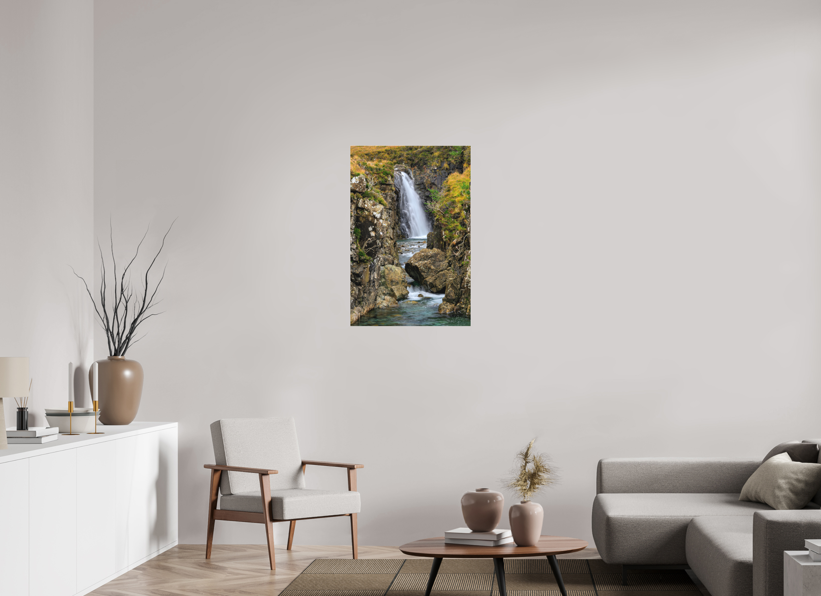 24 x 36″, Matte Acrylic Glass without frame Fairy Pools Waterfall on Matte Acrylic Glass without frame