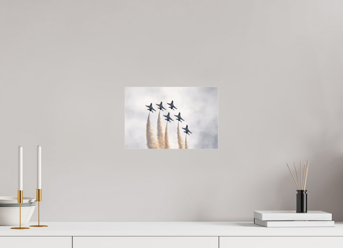 12 x 8″, Matte Acrylic Glass without frame F16 Thunderbirds Photo 9 under acrylic glass