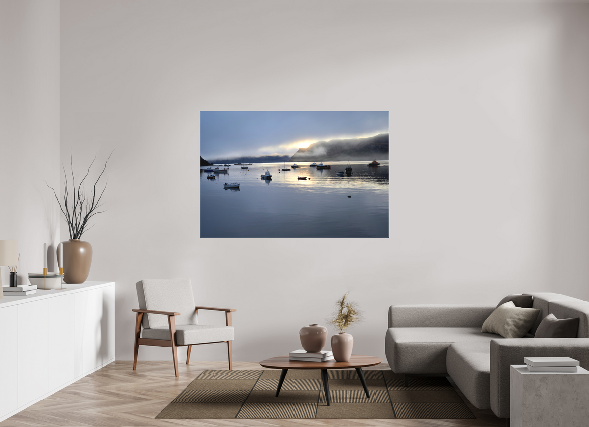 66 x 44″, Matte Canvas with wrapped edges - no frame Portree Harbor Isle of Skye at sunrise on canvas