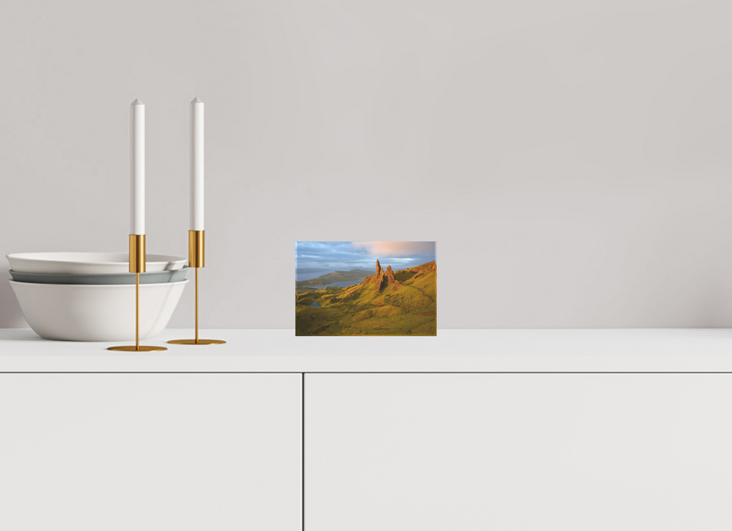 6 x 4″, Acrylic Block Gift Old Man of Storr in Acrylic Block Gift