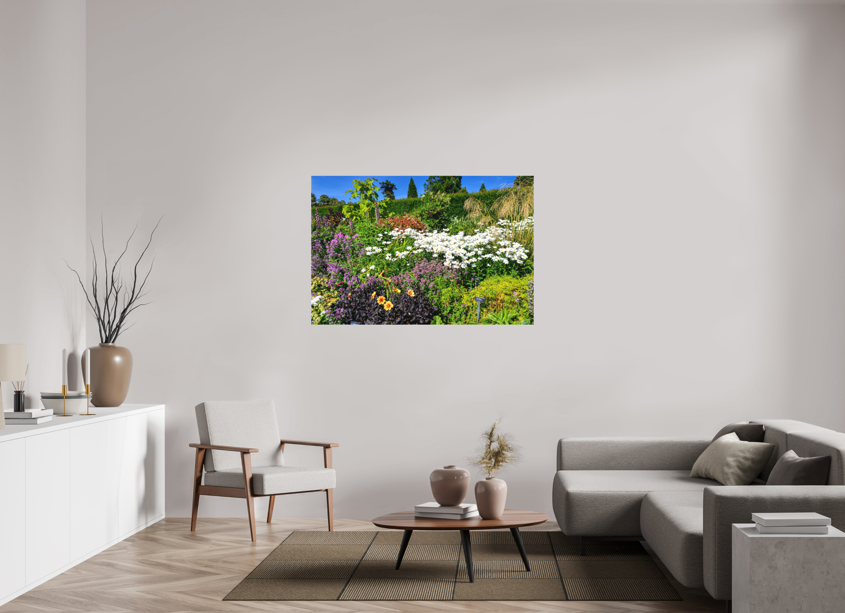 54 x 36″, Matte Canvas with wrapped edges - no frame Powerscourt Gardens A on canvas