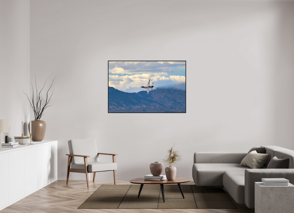 54 x 36″, Acrylic Glass Black matt .24" frame F16 Thunderbirds Photo 4 under acrylic glass with black frame