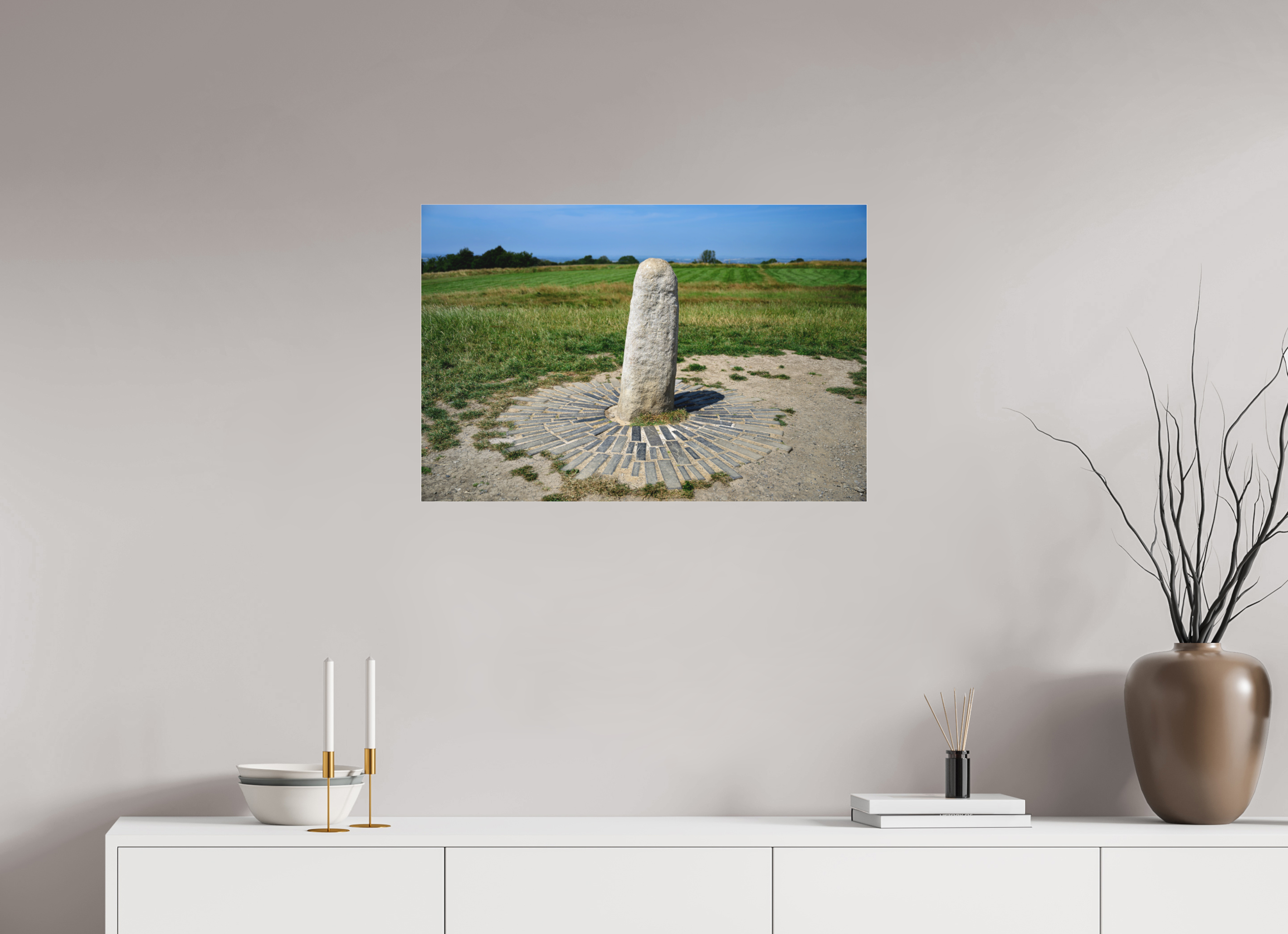 30 x 20″, Matte Acrylic Glass without frame The Lia Fáil at the Hill Of Tara under acrylic glass