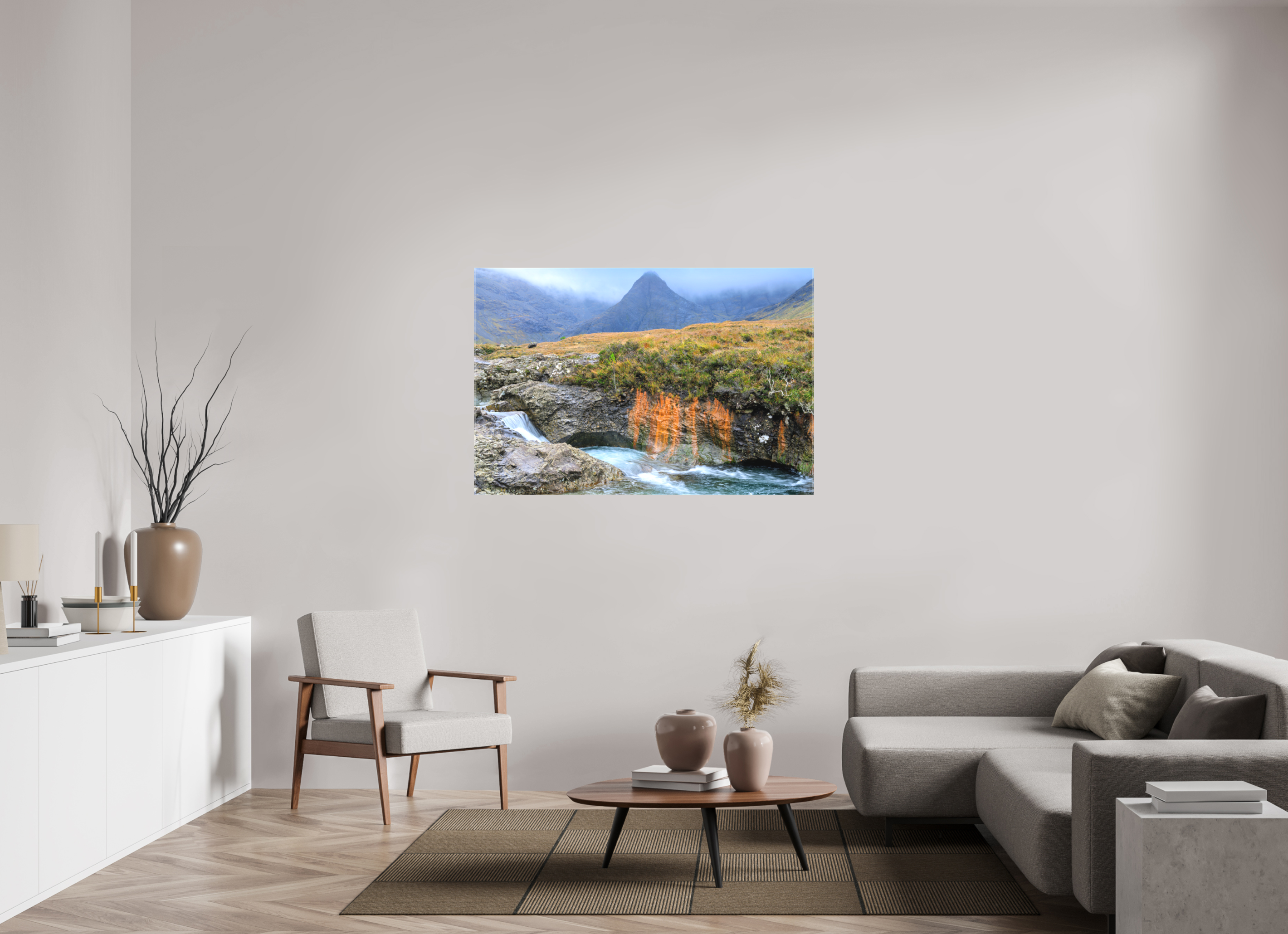 54 x 36″, Matte Canvas with wrapped edges - no frame Fairy Pools stream on Canvas