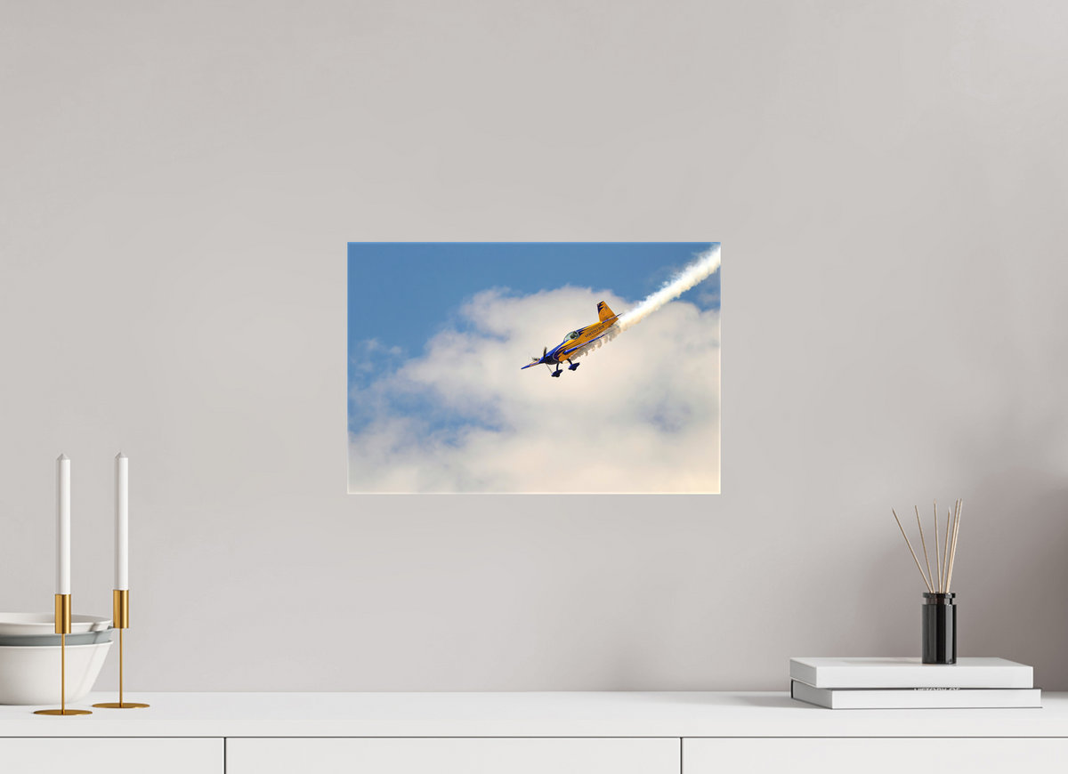 15 x 10″, Matte Canvas with wrapped edges - no frame Bob Freeman in his "Extra 330S" on canvas