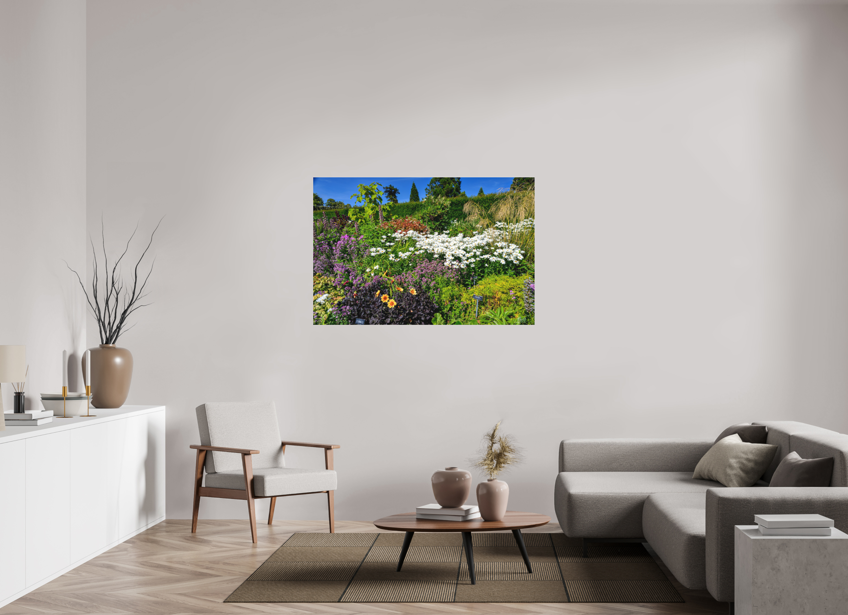 54 x 36″, Matte Acrylic Glass without frame Powerscourt Gardens A under acrylic glass