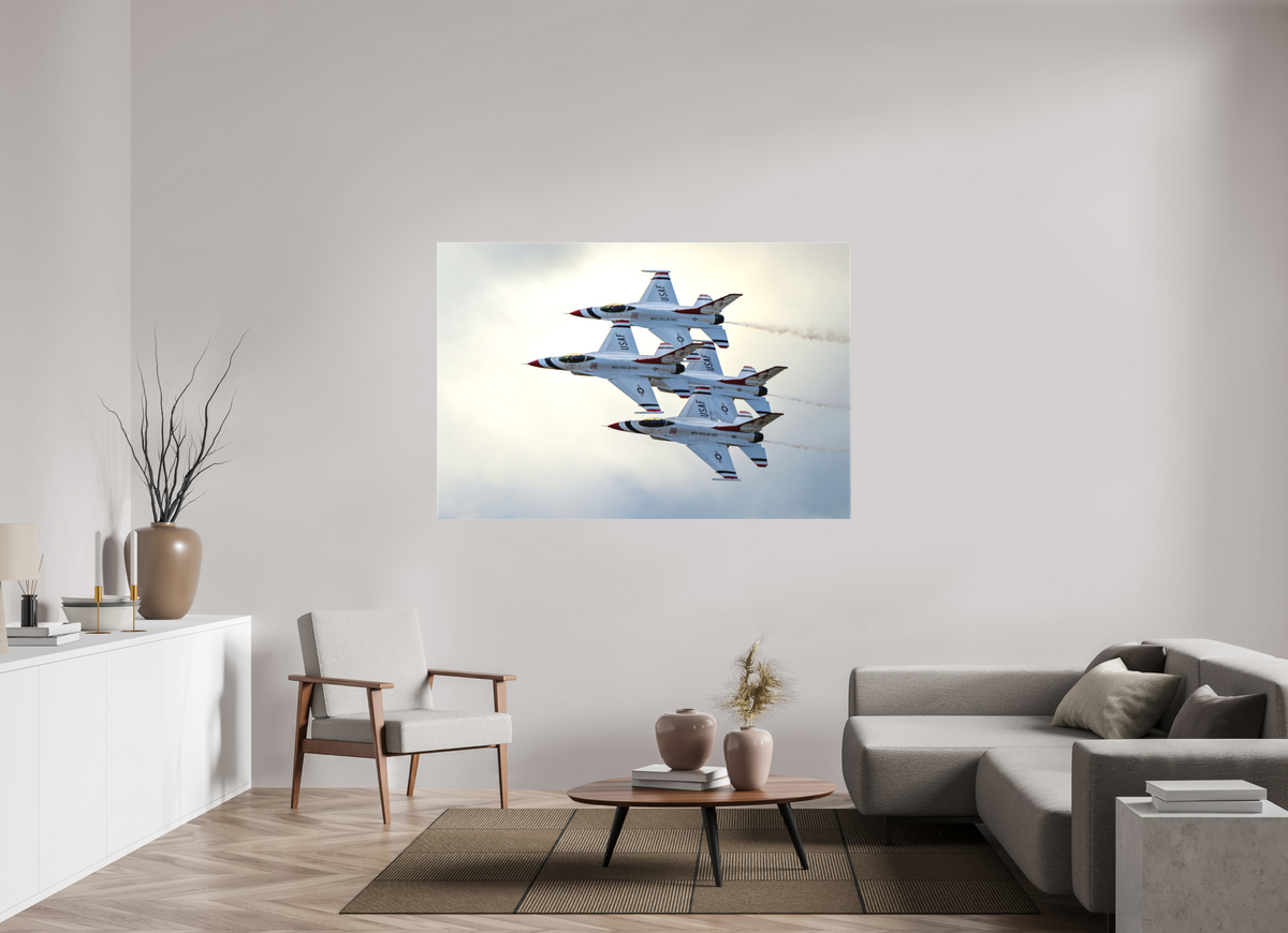 66 x 44″, Matte Canvas with wrapped edges - no frame F16 Thunderbirds Photo 1 on canvas