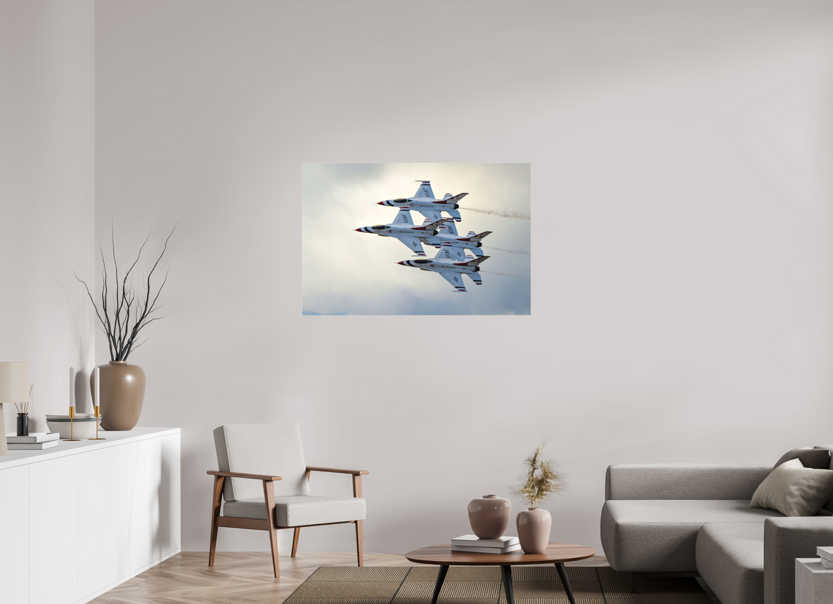 45 x 30″, Matte Acrylic Glass without frame US Airforce Thunderbirds Photo 1 under acrylic glass